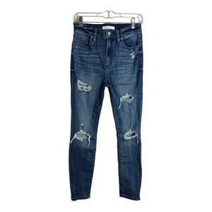 Eunina Bella Super High Rise Skinny Ankle Blue Jeans Size 5